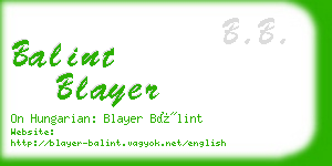 balint blayer business card